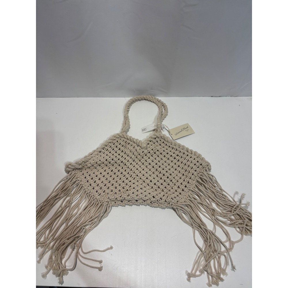 Universal Thread Macrame Purse Fringe Boho Cotton new